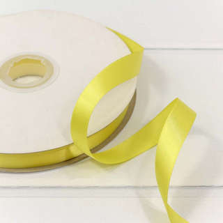 Лента атласная полиэстер 1.5 см х 100 см, желтая
