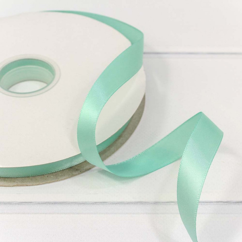 Лента атласная полиэстер 1.5 см х 100 см, бирюзовая