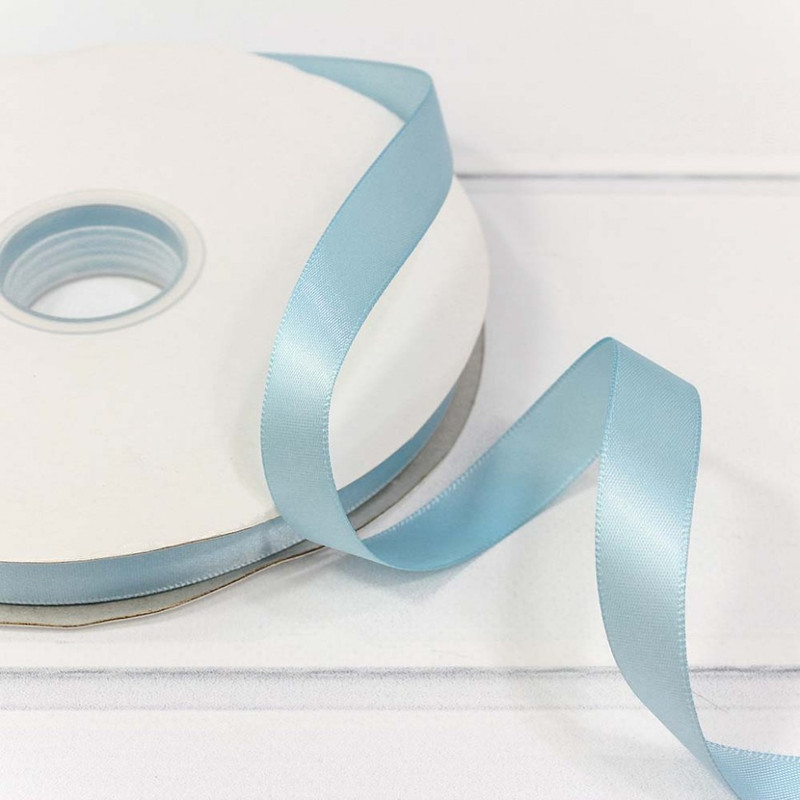 Лента атласная полиэстер 1.5 см х 100 см, голубая