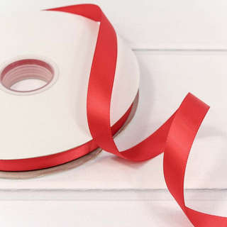 Лента атласная полиэстер 1.5 см х 100 см, красная