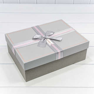 Коробка прямоугольная с бантом, 24.5 х 17 х 6.5 см