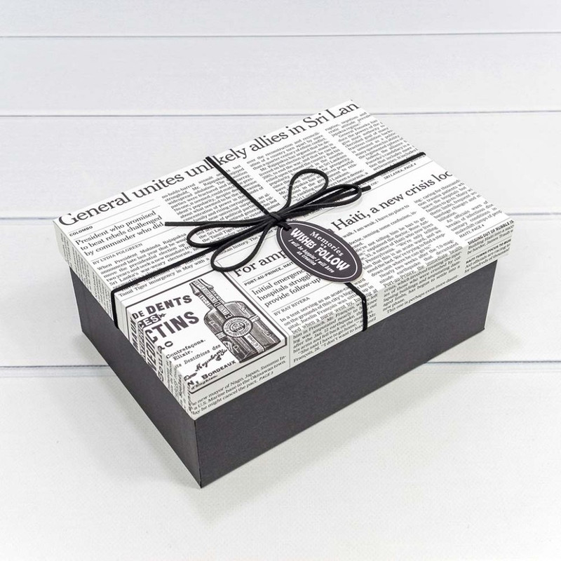 Коробка прямоугольная 'Газета' 20 х 14 х 8 см