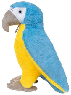 Мягкая игрушка Попугай, 30 см (реалистичный) голубой, Lapkin 4