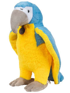 Мягкая игрушка Попугай, 30 см (реалистичный) голубой, Lapkin 5