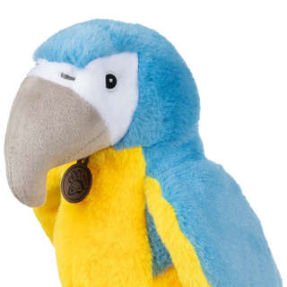 Мягкая игрушка Попугай, 30 см (реалистичный) голубой, Lapkin 8