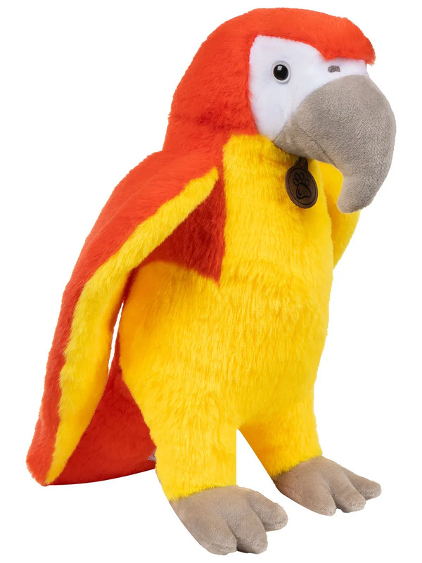 Мягкая игрушка Попугай, 30 см (реалистичный) красный, Lapkin