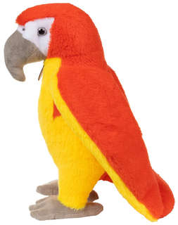 Мягкая игрушка Попугай, 30 см (реалистичный) красный, Lapkin 4