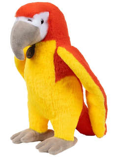 Мягкая игрушка Попугай, 30 см (реалистичный) красный, Lapkin 5