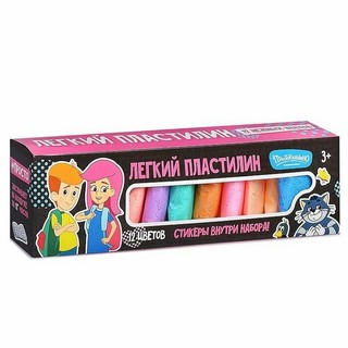 Легкий пластилин 'Лепи Легко: Простоквашино' 12 шт, нежные цвета