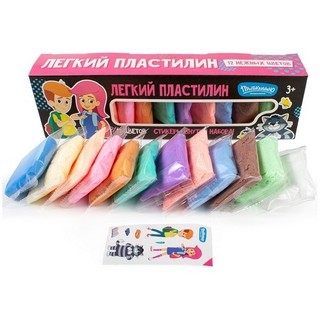 Легкий пластилин 'Лепи Легко: Простоквашино' 12 шт, нежные цвета 2