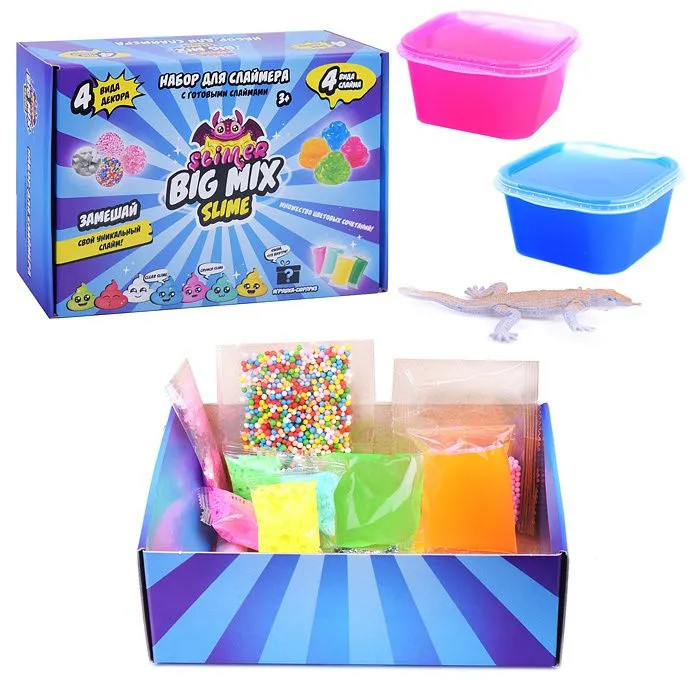 Набор для слаймера Slimer big mix: Slime лаборатория, синий