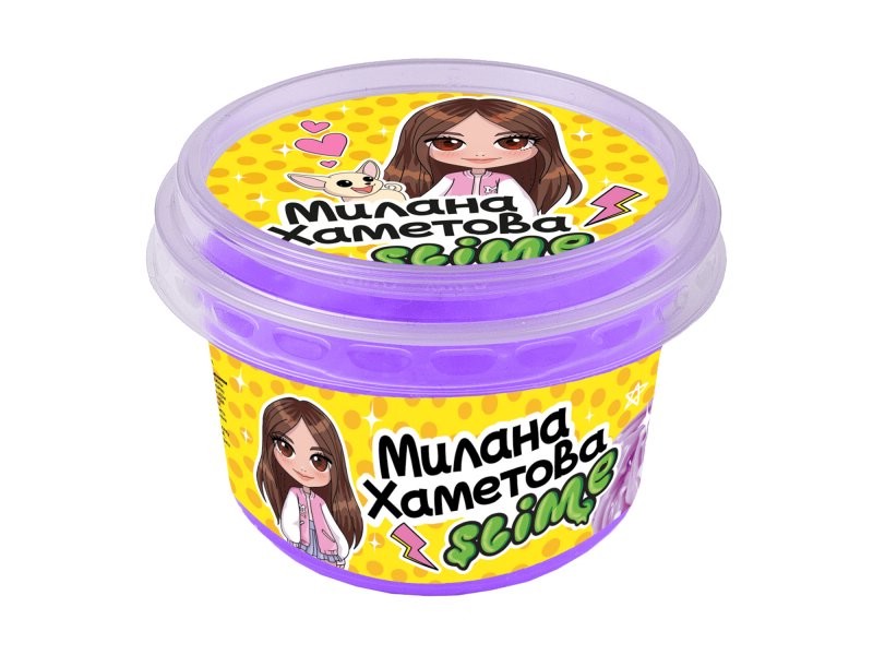 Слайм Милана Хаметова, банка, фиолетовый