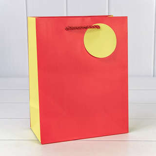 Пакет подарочный матовый Красный 18х23х10 см