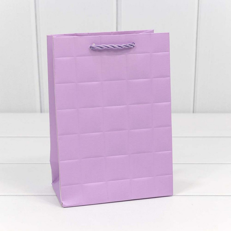 Пакет подарочный 'Квадраты' 14х20х8 см, сиреневый