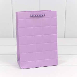 Пакет подарочный 'Квадраты' 14х20х8 см, сиреневый