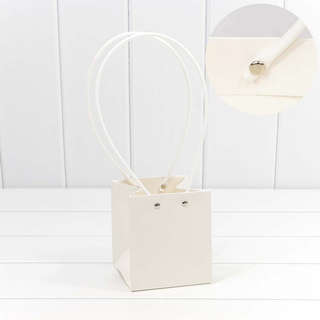 Пакет подарочный 'Ваза для цветов' 13х11,5х11,5, белый