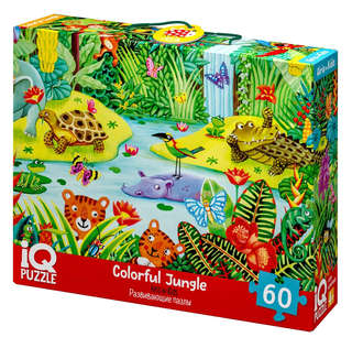 IQ пазл: Яркие джунгли, 60 элементов, 4+