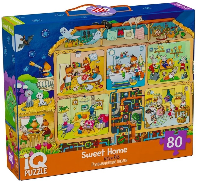 IQ пазл: Милый домик, 80 элементов, 5+