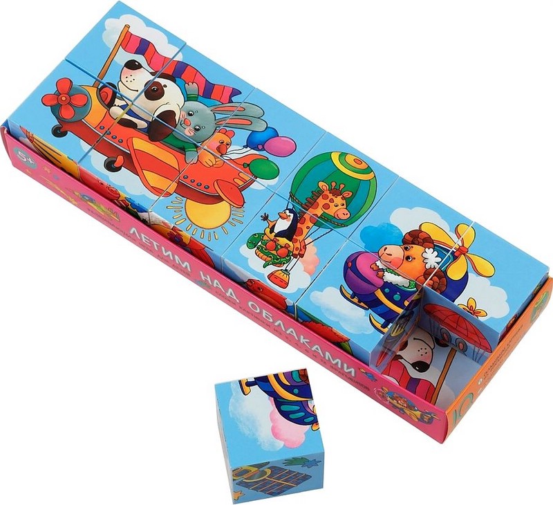 IQ Кубики: Летим над облаками, 12 кубиков в поддончике