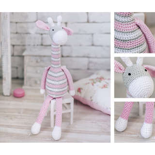 Игрушка амигуруми Жирафик Мэлани, 41 см: Набор для вязания крючком 4