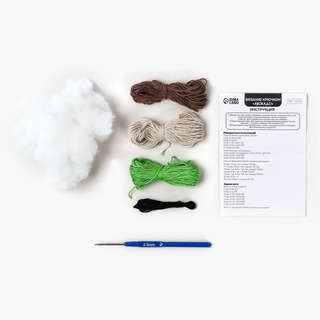 Игрушка амигуруми Авокадо, 8 см: Набор для вязания крючком 4