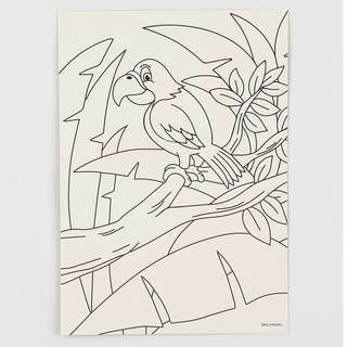 Аппликация стразами «Попугай» 4