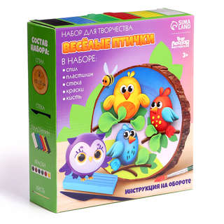 Роспись и лепка по дереву: Веселые птички