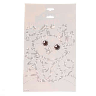 Лама и кошка: Гравюра и аппликация пайетками 9