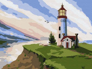 Картина по номерам 'Маяк' 15х20 см, 17 цветов 1