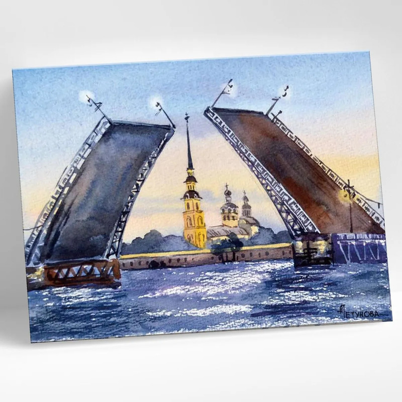Картина по номерам 'Санкт-Петербург: Дворцовый мост' 15х20 см