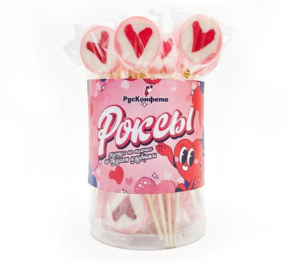 Леденцы 'Роксы', клубника со сливками, цена за 1 шт.