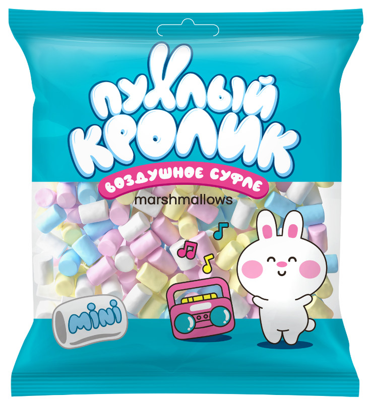 Воздушное суфле (Marshmallows) 'Пухлый кролик мини' со вкусом пломбир, 85 г