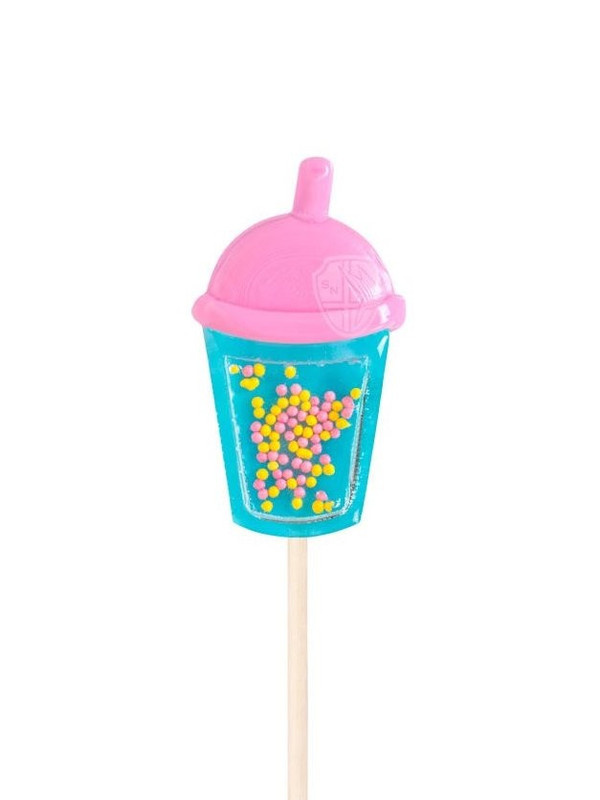 Карамель леденцовая изомальт 'Погремушка Баббл Ти' (малина). Цена за 1 шт.