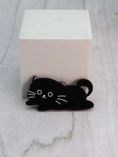 Заколка для волос 'Черный кот' 2