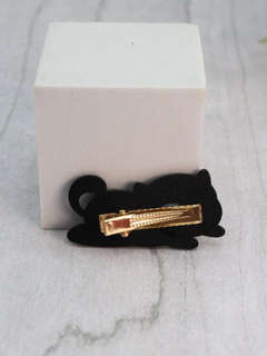 Заколка для волос 'Черный кот' 3