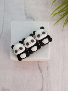 Заколка для волос 'Три панды' 2