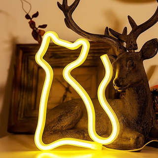 Ночник подвесной 'Кот' неоновый, USB, тёплое свечение 3