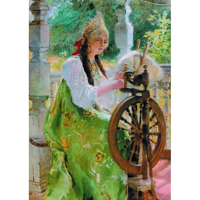 Пазл для взрослых 1000 деталей: К.Е. Маковский За прялкой, Stella