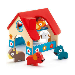 Набор Djeco «Маленькая ферма», деревянный домик с животными 2