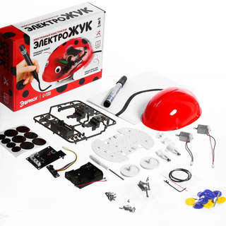 Конструктор «Электро-жук» электронный, интерактивный: ездит по линии, на батарейках 3