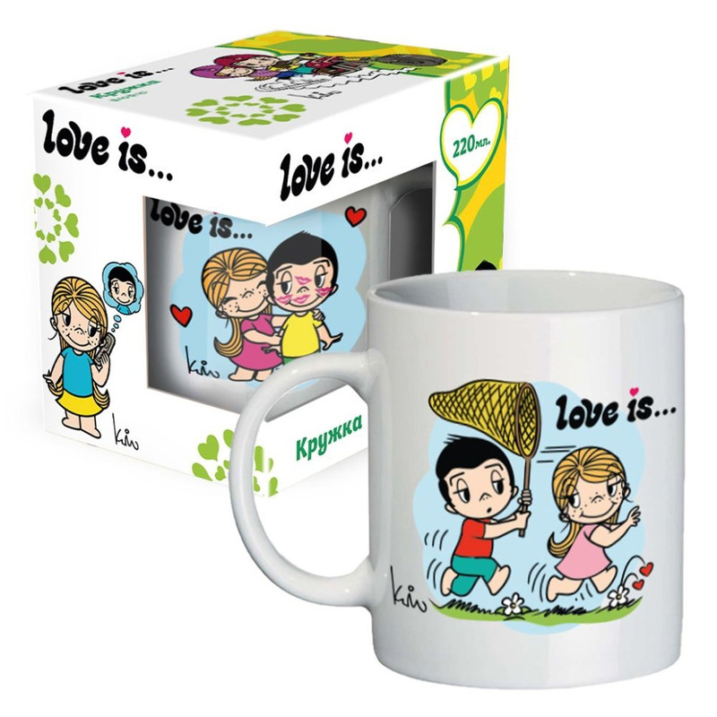 Кружка  'Love is...', в подарочной упаковке, 220 мл, фарфор