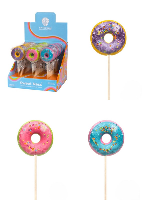 Карамель леденцовая 'Пончик' ассорти. Цена за 1 шт.