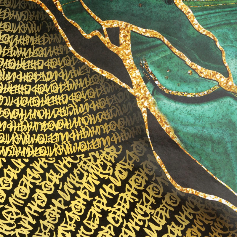 Бумага упаковочная глянцевая «Малахит», 70 х 100 см