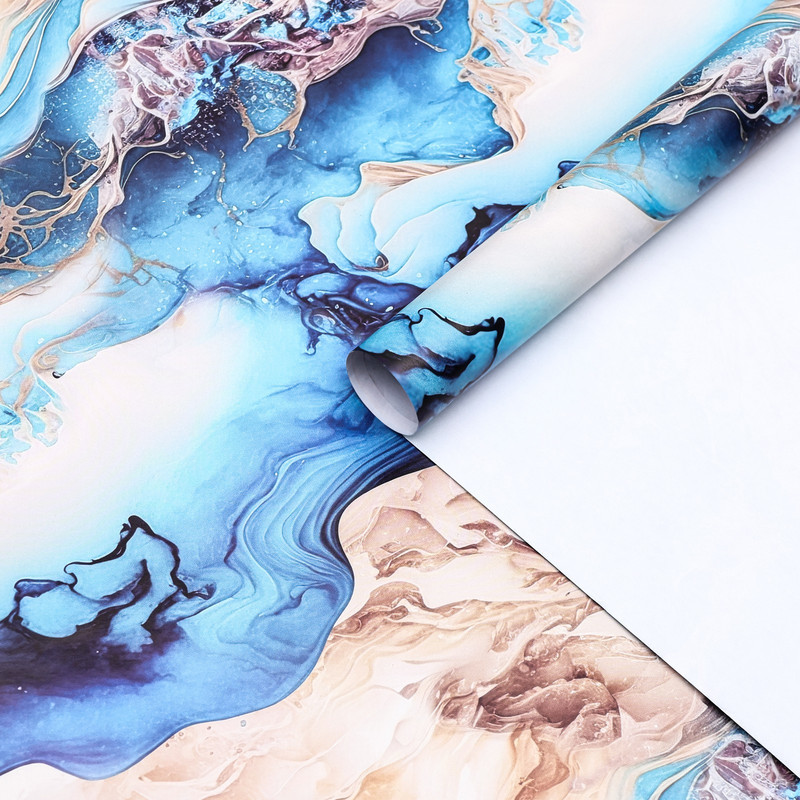 Бумага упаковочная, глянцевая «Мрамор», 70x100 см