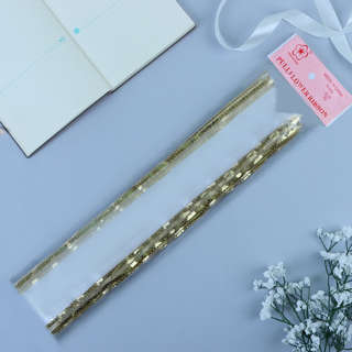 Бант - бабочка №7 «Золотая полоса», белый 3