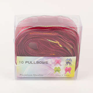 Бант - шар №5 «Перламутровая полоска», бордовый 2