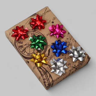 Бант - звезда №3.5, металлик, ассорти. Цена за 1 шт.