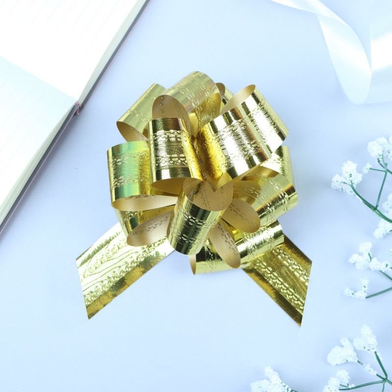 Бант - шар No3.2 полоса, золото