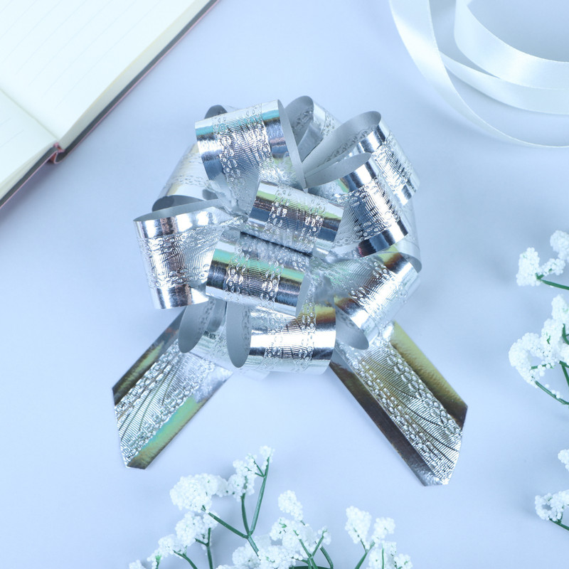 Бант - шар No3.2 полоса, серебро