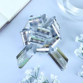 Бант - шар No3.2 полоса, серебро